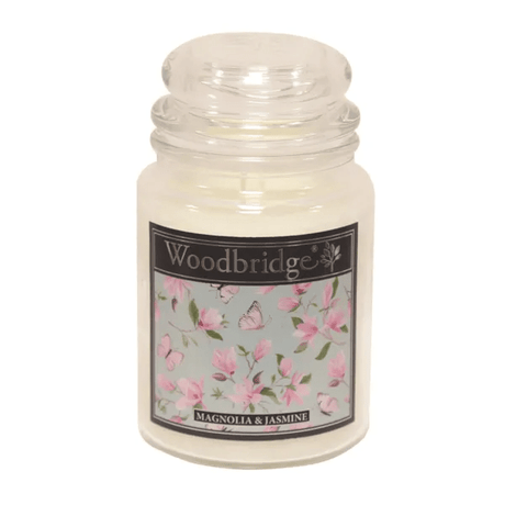 Magnolia & Jasmine Woodbridge Large Scented Candle Jar - CANDLES - Beattys of Loughrea