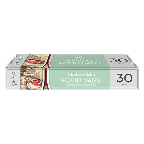 Resealable Food Bags 30pk - MICROWAVE WARE/FOILS/FREEZER BAG - Beattys of Loughrea