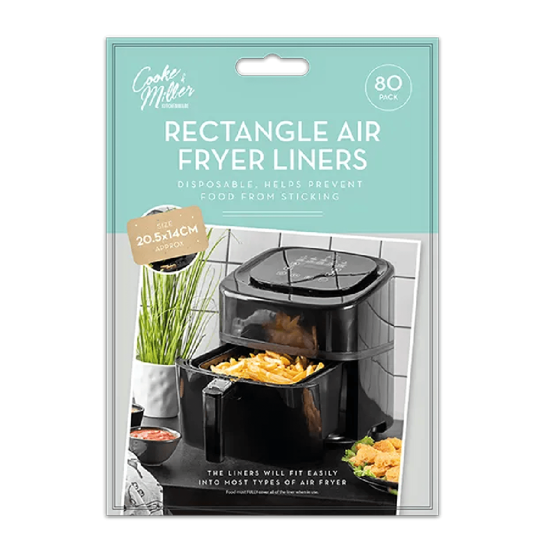 Air Fryer Sheets Rectangle 14 x 20.5cm 80pk - MICROWAVE WARE/FOILS/FREEZER BAG - Beattys of Loughrea