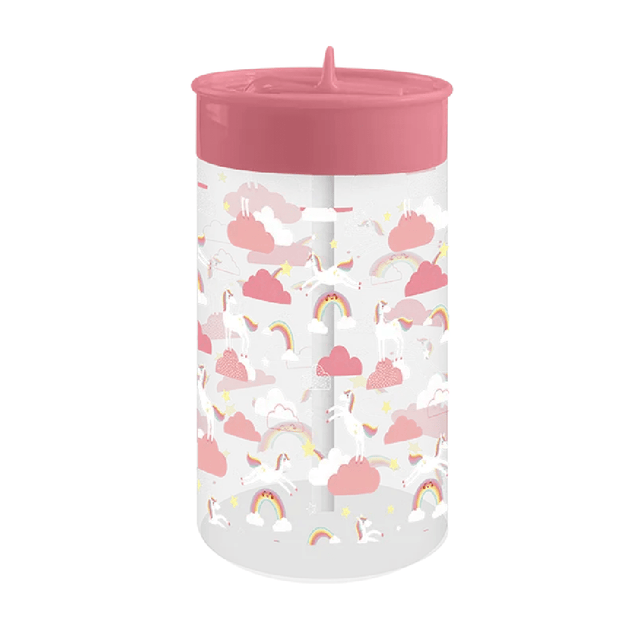 Kids Unicorn Tumbler with Straw Lid 450ml - PLASTICS - STORAGE LUNCH BOX BEAKER - Beattys of Loughrea