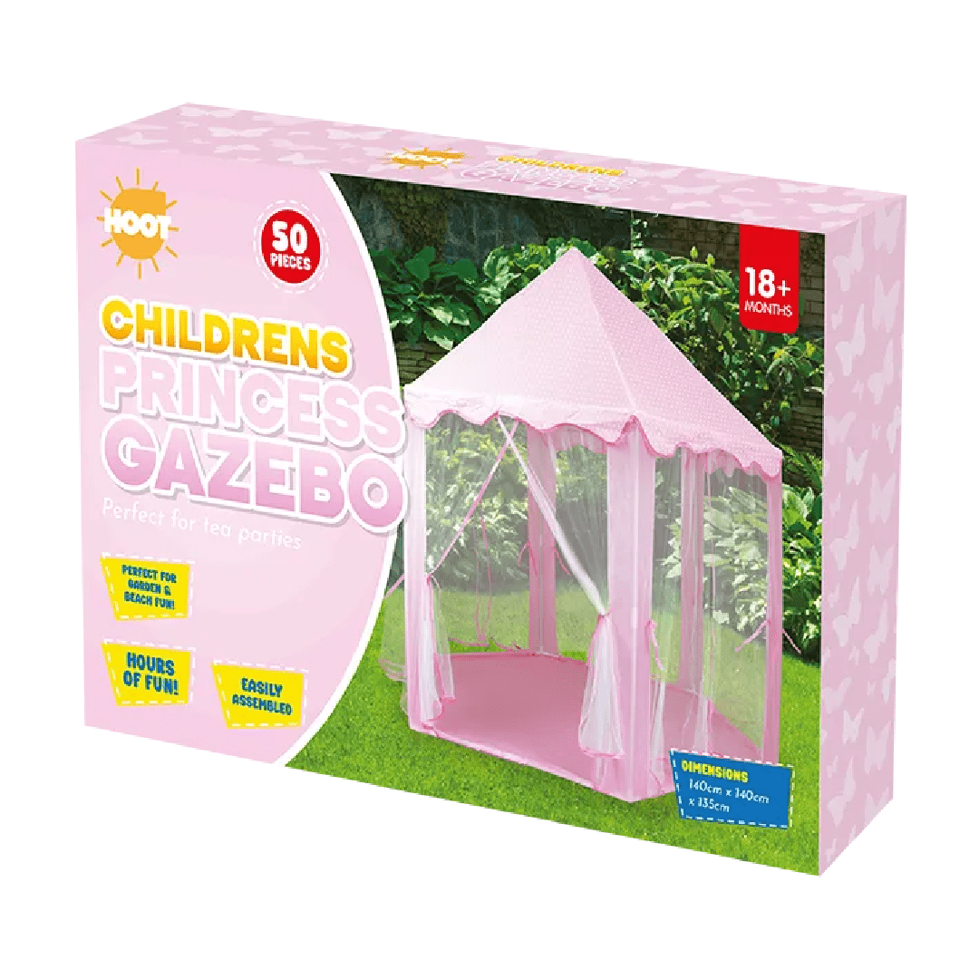 Princess Outdoor Kids Play Gazebo 140 x 140 x 135cm - TENTS, CAMPING - Beattys of Loughrea