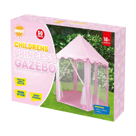 Princess Outdoor Kids Play Gazebo 140 x 140 x 135cm - TENTS, CAMPING - Beattys of Loughrea
