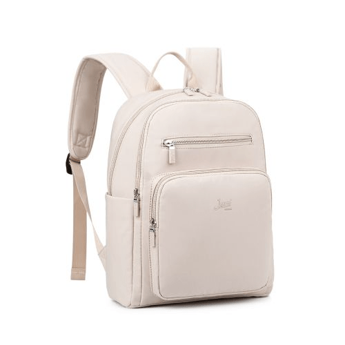 Jazzi Nylon Backpack Beige - RUCKSACK BACKPACK SCHOOL BAG - Beattys of Loughrea