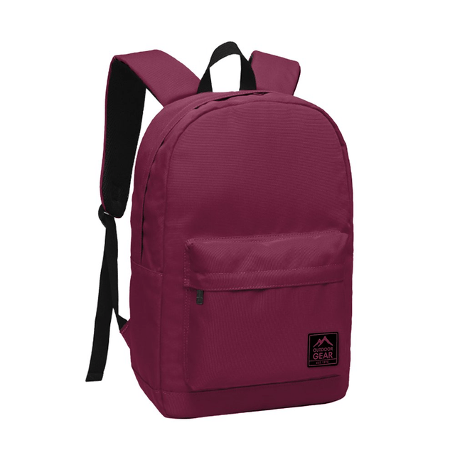 Outdoor Gear Casual Plain Backpack Burgundy - RUCKSACK BACKPACK SCHOOL BAG - Beattys of Loughrea