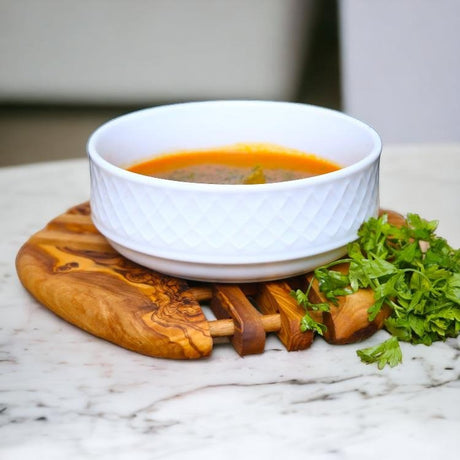 Olive Wood Apple Pan Coaster 19cm - WOODEN KITCHENWARE /ACCESSORIES - Beattys of Loughrea