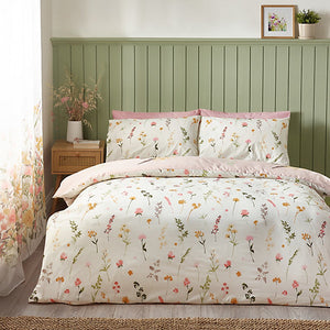 Catherine Lansfield Bedding Countryside Floral Floral Super King Duvet Cover Set with Pillowcases Pink