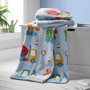 Catherine Lansfield Kids Digger Dreams Single Fitted Sheet Blue