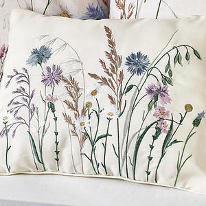 Catherine Lansfield Grasmere Floral Embroidered 30 x 40 cm Cushion Lilac
