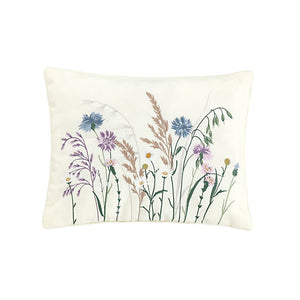 Catherine Lansfield Grasmere Floral Embroidered 30 x 40 cm Cushion Lilac