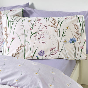 Catherine Lansfield Grasmere Floral Reversible Double Duvet Cover Set with Pillowcases Lilac