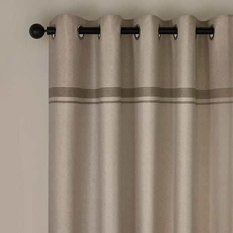 Catherine Lansfield Melville 66 x 72 Inch Lined Eyelet Curtains Two Panels Natural - CURTAINS - READY MADE - Beattys of Loughrea