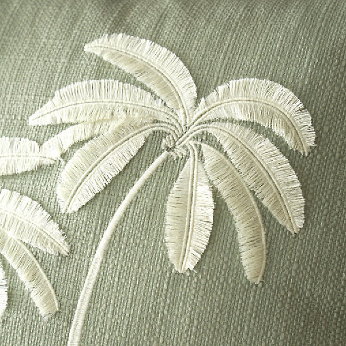 Catherine Lansfield Paradiso Tufted Palm 45 x 45cm Cushion Sage Green