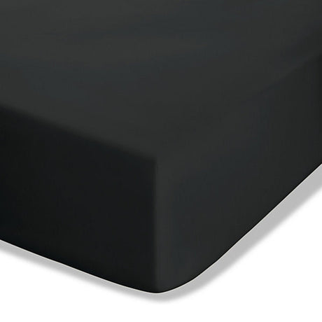 Catherine Lansfield Easy Iron Percale Combed Single Fitted Sheet 25cm Depth Black - SHEETS/VALANCE/MATTRESS COVER - Beattys of Loughrea