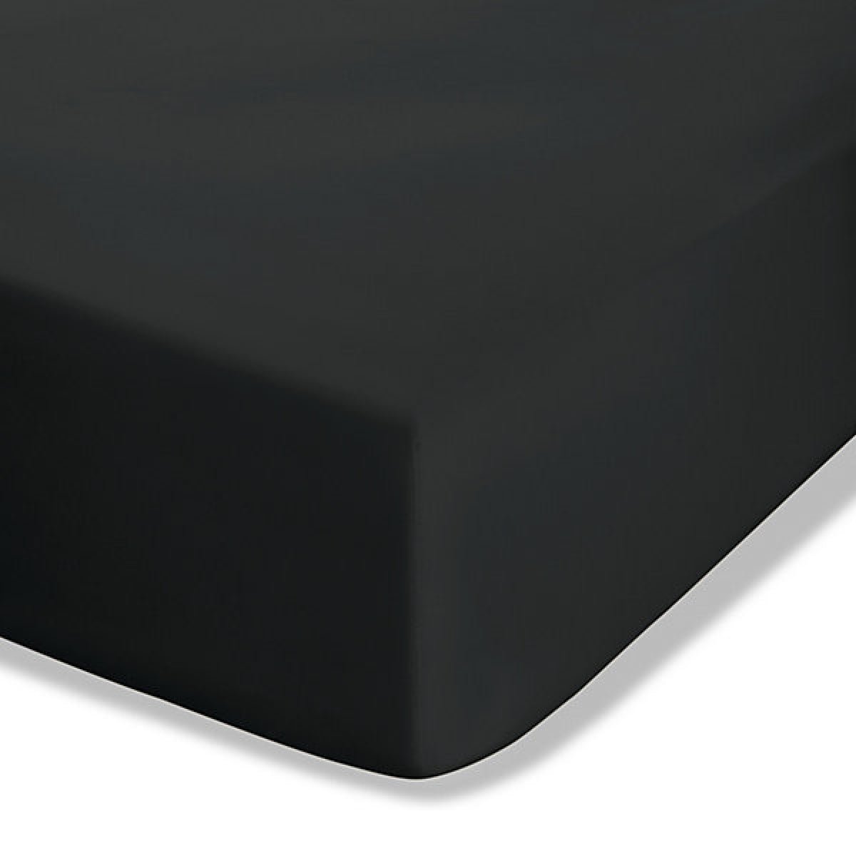 Catherine Lansfield Easy Iron Percale Combed Double Fitted Sheet 35cm Depth Black - SHEETS/VALANCE/MATTRESS COVER - Beattys of Loughrea