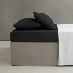 Catherine Lansfield Easy Iron Percale Combed King Size Fitted Sheet 35cm Depth Black