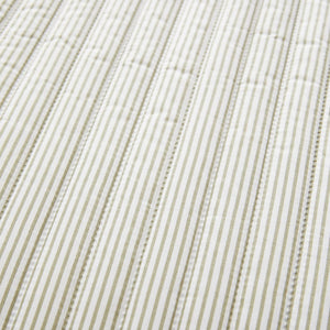 Catherine Lansfield Stripe Quilted Reversible 220 x 230cm Bedspread Green - BED SPREADS/COVERS/QUILTS - Beattys of Loughrea