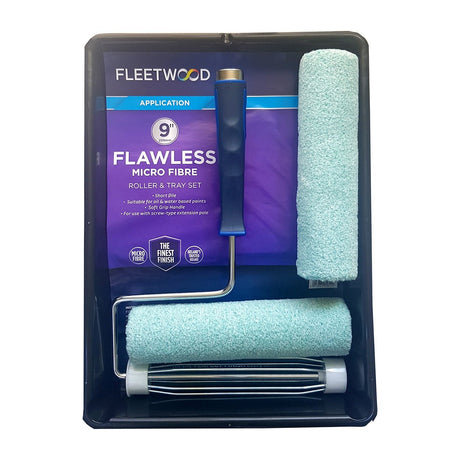 Fleetwood 9" Flawless MicoFibre Roller & Tray Set - ROLLERS/SLEEVES - Beattys of Loughrea