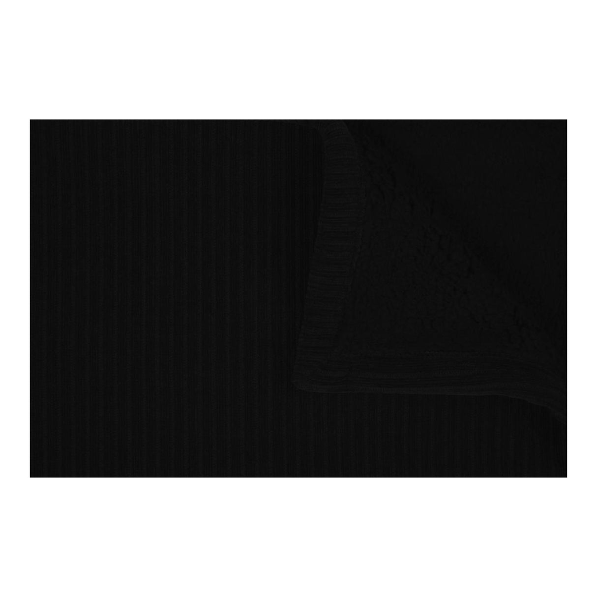 STOF Clayton Ribbed Throw, Black, 125x150cm - THROWS/BLANKETS - Beattys of Loughrea
