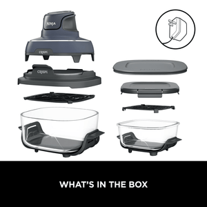 Ninja CRISPi 4 - in - 1 Portable Glass Air Fryer - Cyber Space FN101UKGY - AIR FRYER / DEEP FAT FRYERS - Beattys of Loughrea