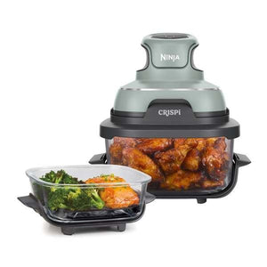 Ninja CRISPi 4 - in - 1 Portable Glass Air Fryer - Sage FN101UKSG - AIR FRYER / DEEP FAT FRYERS - Beattys of Loughrea