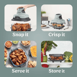 Ninja CRISPi 4 - in - 1 Portable Glass Air Fryer - Sage FN101UKSG - AIR FRYER / DEEP FAT FRYERS - Beattys of Loughrea