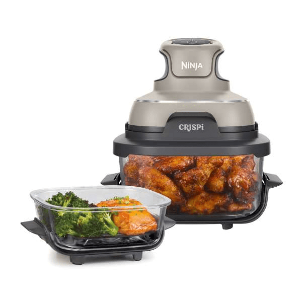 Ninja CRISPi 4 - in - 1 Portable Glass Air Fryer - Stone FN101UKST - AIR FRYER / DEEP FAT FRYERS - Beattys of Loughrea
