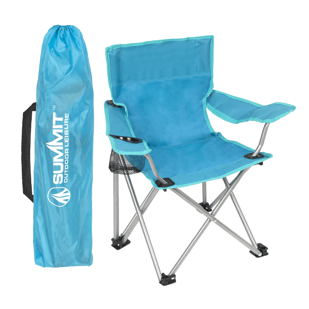 Summit Blue Childrens Camping Chair - SINGLE GARDEN BENCH/ CHAIR - Beattys of Loughrea