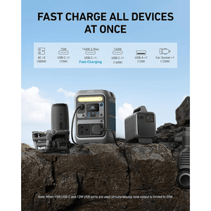 Anker Solix C300X Portable Power Station 300W | A1723211 - USB PC ACCESSORIES - Beattys of Loughrea