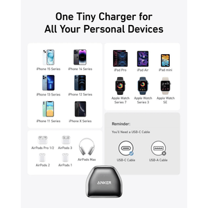 Anker 511 Wall Charger Plug USB C 20W - White - USB PC ACCESSORIES - Beattys of Loughrea