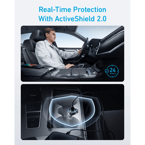 Anker 323 52.5W Car Charger USB C USB A - Black - USB PC ACCESSORIES - Beattys of Loughrea