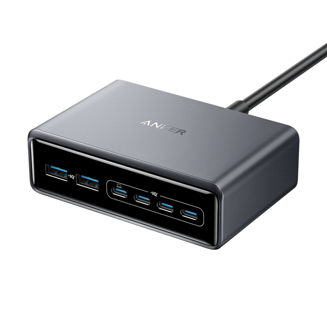 Anker Prime Charger 200W 6 Ports ( 4 x USB c 2 x USB A ) GaN - A2683241 - USB PC ACCESSORIES - Beattys of Loughrea