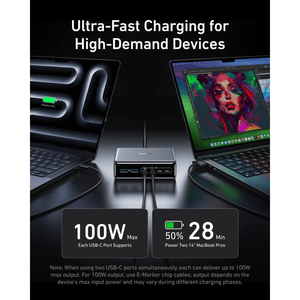 Anker Prime Charger 200W 6 Ports ( 4 x USB c 2 x USB A ) GaN - A2683241 - USB PC ACCESSORIES - Beattys of Loughrea