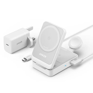 Anker MagGo Wireless Charging Station 15W Foldable 3 in 1 - White - BATTERY CHARGERS - Beattys of Loughrea