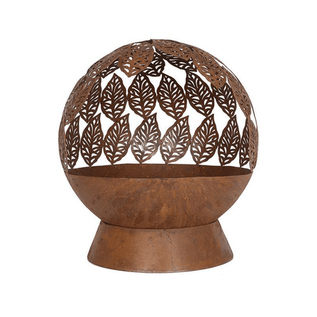 La Hacienda Leaves Globe Fire Pit Log Burner - FIREPIT, GARDEN HEATER - Beattys of Loughrea