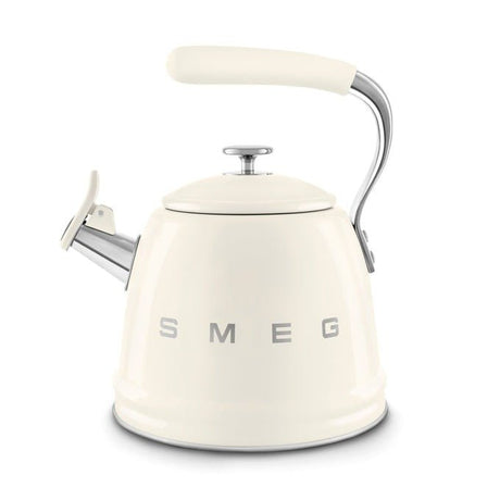 Smeg WKF01CR 50's Retro Style Whistling Kettle 2.3 Litre - Cream - S/S STOVE TOP KETTLES - Beattys of Loughrea