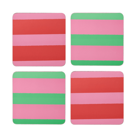Creative Tops Stripe Print Pack of 4 Premium Coasters - TABLEMATS/COASTERS - Beattys of Loughrea
