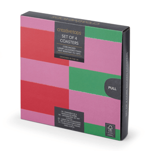 Creative Tops Stripe Print Pack of 4 Premium Coasters - TABLEMATS/COASTERS - Beattys of Loughrea