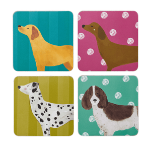 Creative Tops Dog Print Pack of 4 Premium Coasters - TABLEMATS/COASTERS - Beattys of Loughrea