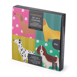 Creative Tops Dog Print Pack of 4 Premium Coasters - TABLEMATS/COASTERS - Beattys of Loughrea