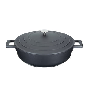 MasterClass Cast Aluminium Shallow Casserole Dish, 4L, Black - COOKWARE - S/STEEL - Beattys of Loughrea