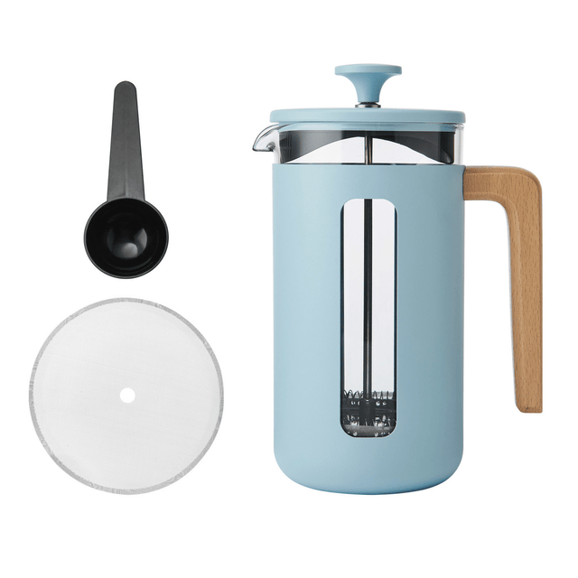 La Cafetière Pisa 8 Cup Cafetiere, Sky Blue - CAST IRON KITCHENWARE - Beattys of Loughrea