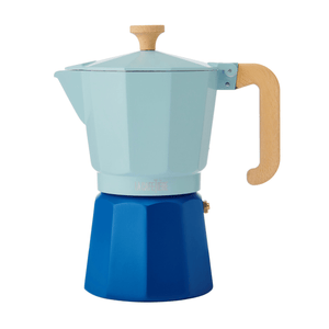 La Cafetière Venice 6 Cup Espresso Maker - Aluminium, Sky Blue, Two Tone - TEA/COFFEE MAKER/BODUM/MILLS - Beattys of Loughrea