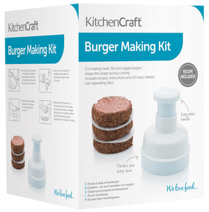 KitchenCraft Hamburger Maker With 100 Wax Discs - KITCHEN HAND TOOLS - Beattys of Loughrea