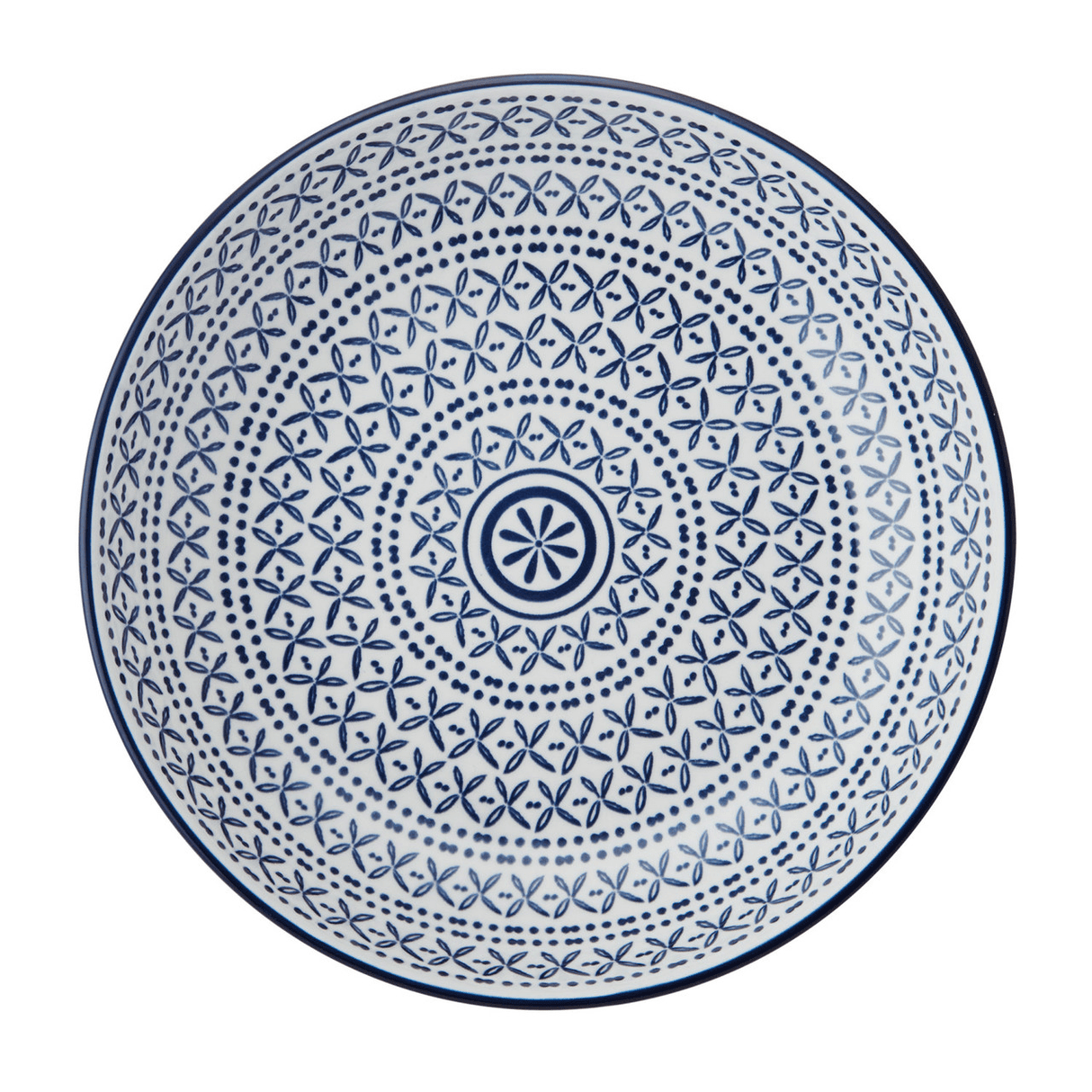 Mikasa Blue Mediterranean Stoneware Bowl, 21 cm - GENERAL LOOSE WARE - Beattys of Loughrea