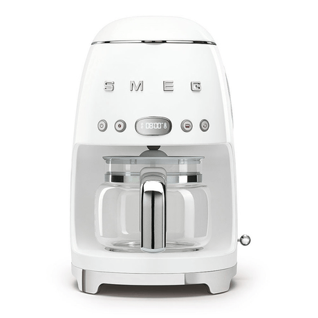 Smeg DCF02PBUK Drip Coffee Machine in White - COFFEE MAKERS / ACCESSORIES - Beattys of Loughrea