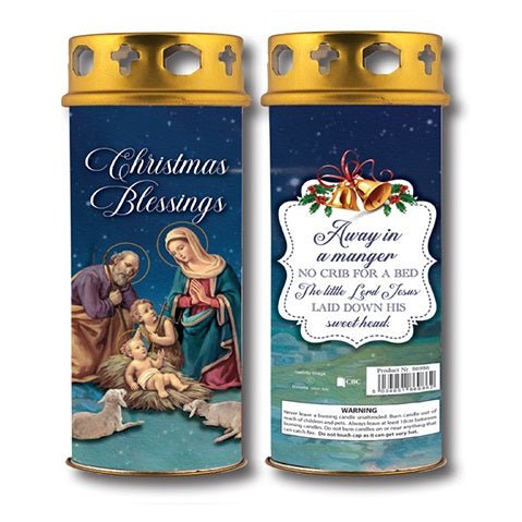 Christmas Blessings Candle Windproof Cap 86986 - CANDLES - Beattys of Loughrea