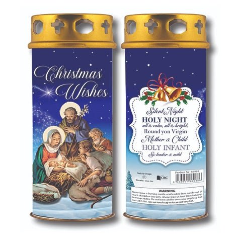 Christmas Wishes Candle Windproof Cap 86968 - CANDLES - Beattys of Loughrea