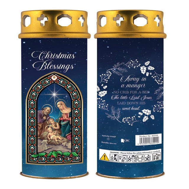 Christmas Blessings Candle Windproof Cap 86990 - CANDLES - Beattys of Loughrea