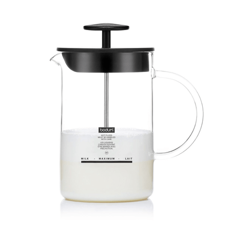 Bodum LATTEO Milk Frother with Glass Handle, 0.25 l, 8 oz Black - TEA/COFFEE MAKER/BODUM/MILLS - Beattys of Loughrea