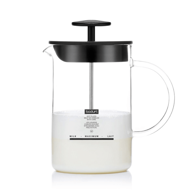 Bodum LATTEO Milk Frother with Glass Handle, 0.25 l, 8 oz Black - TEA/COFFEE MAKER/BODUM/MILLS - Beattys of Loughrea